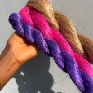 Purple Color Plant Based Braiding Hair
